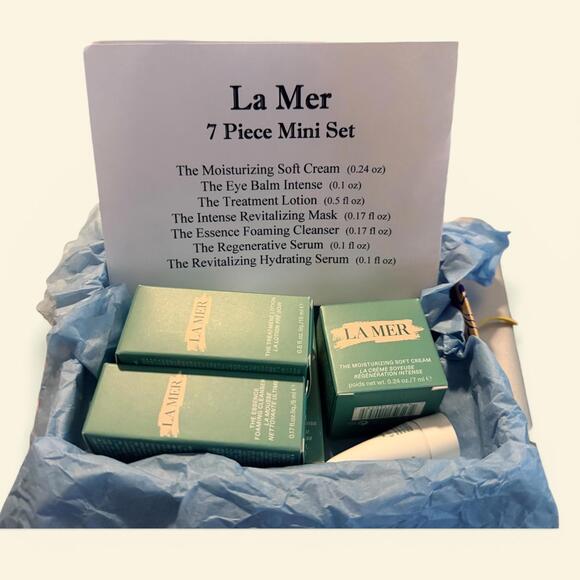 MSRP $219 La Mer 7 Piece Mini Set Skincare Collection